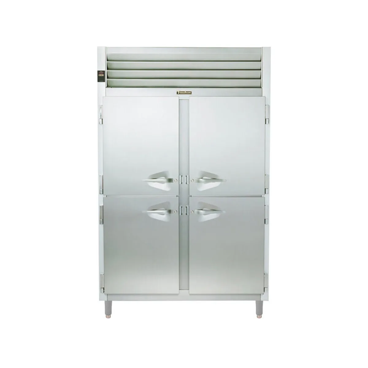 Traulsen RLT232D-HHS 48" 2-Section Reach-In Freezer, 4 Half Hinged Solid Doors, Remote, 42 cu. ft., Stainless Steel