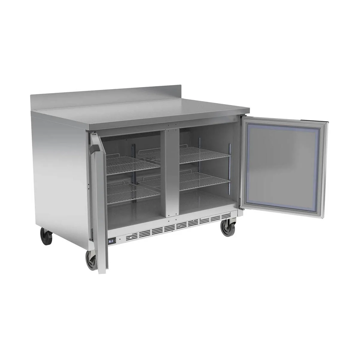 Beverage Air WTR48AHC 48" 2-Section WorkTop Refrigerator w/ 2 Doors, 11.8 cu. ft.