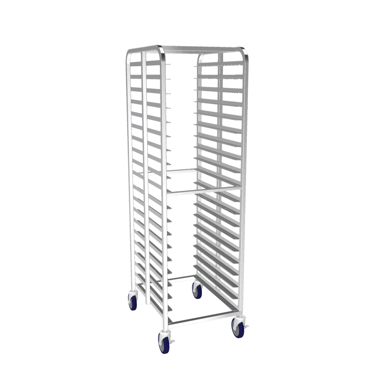 Winholt AL-1820B-XB-2LC Full Height End Load Mobile Sheet Pan Rack w/ 5" Casters 2 with Brakes