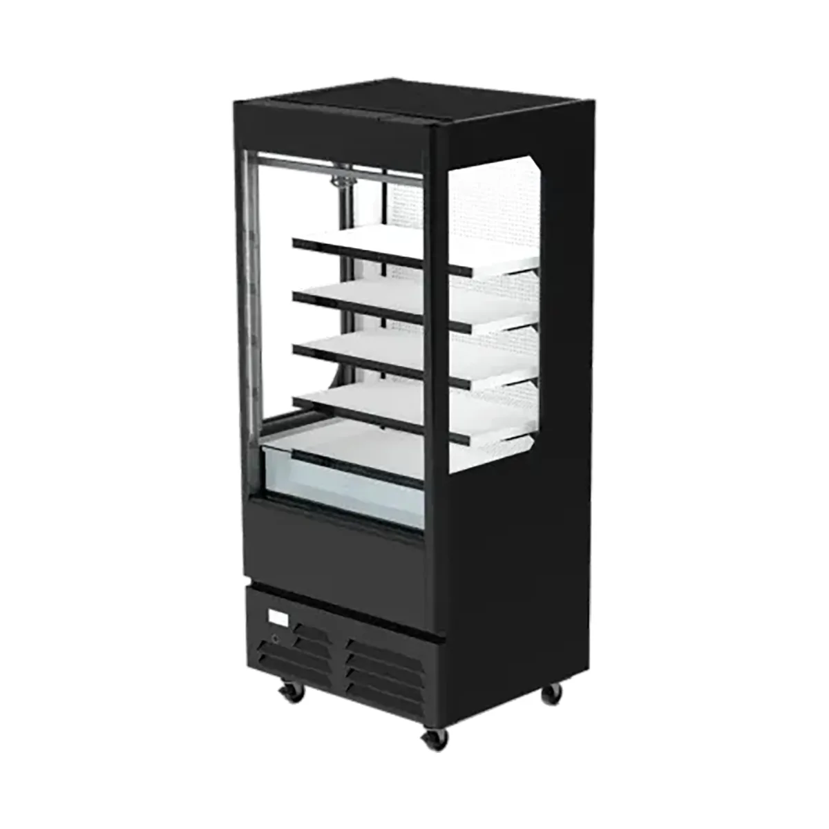 Asber AOM-36 35" Refrigerated Open Air Merchandiser in Black, 5 Shelves, 10 cu. ft.