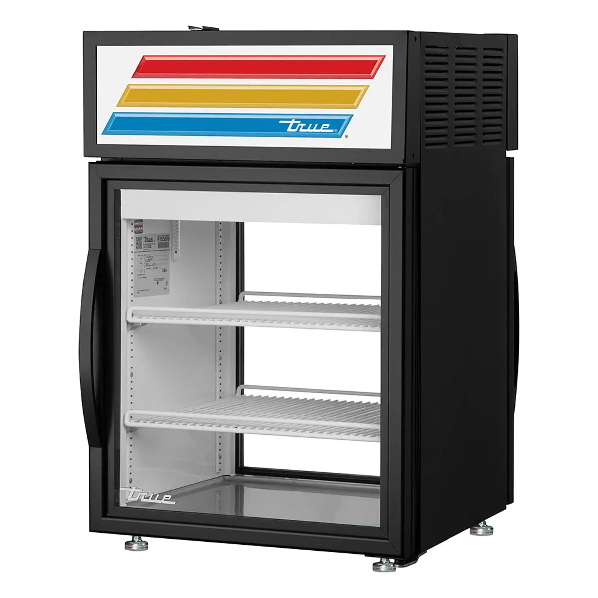 True GDM-05PT-HC~FGD01 - 24" Glass Door Merchandiser, 4.9 cu ft, Black, LED, R290, 1/5 HP 115V