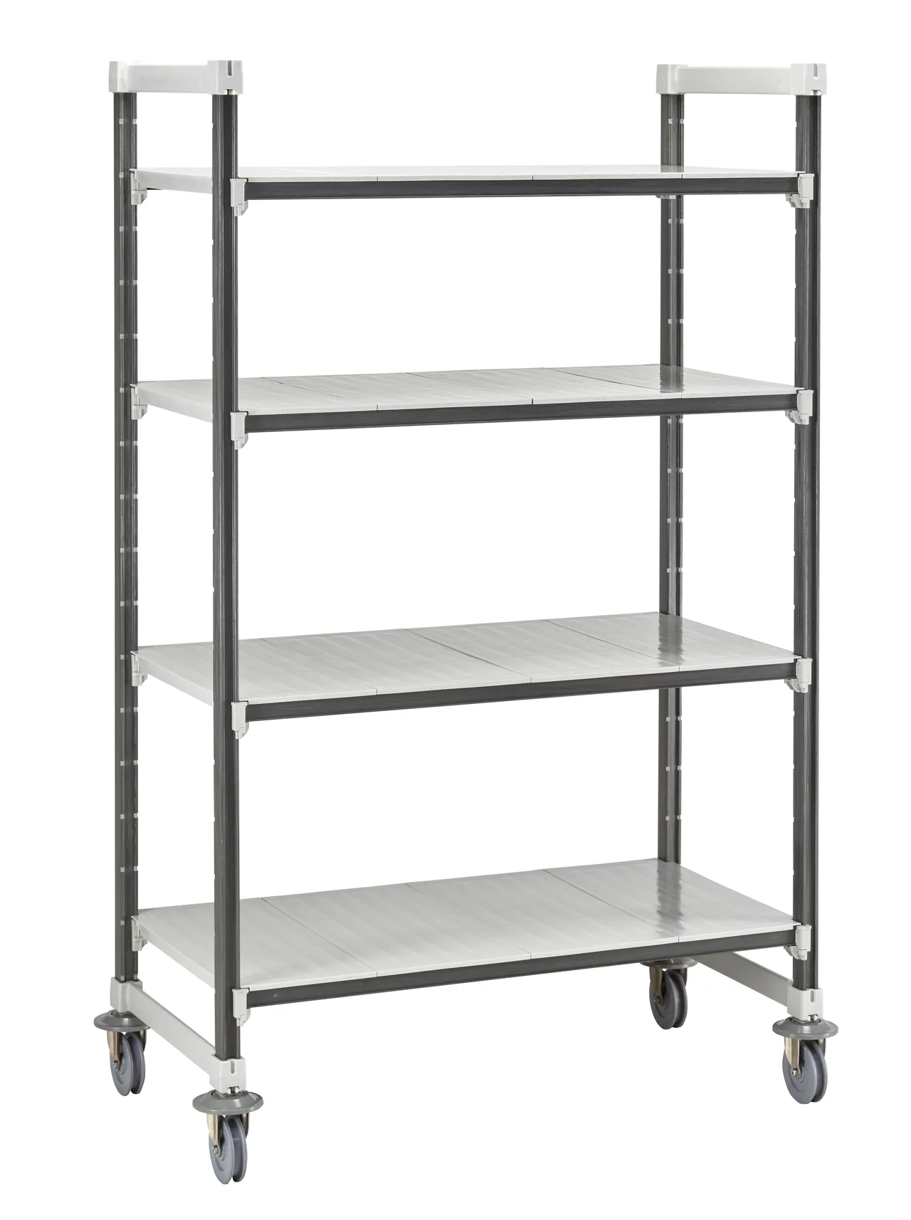 Cambro EXHD243678S4480 Camshelving® Elements XTRA High Density Mobile Starter Unit, Solid 4-Shelf