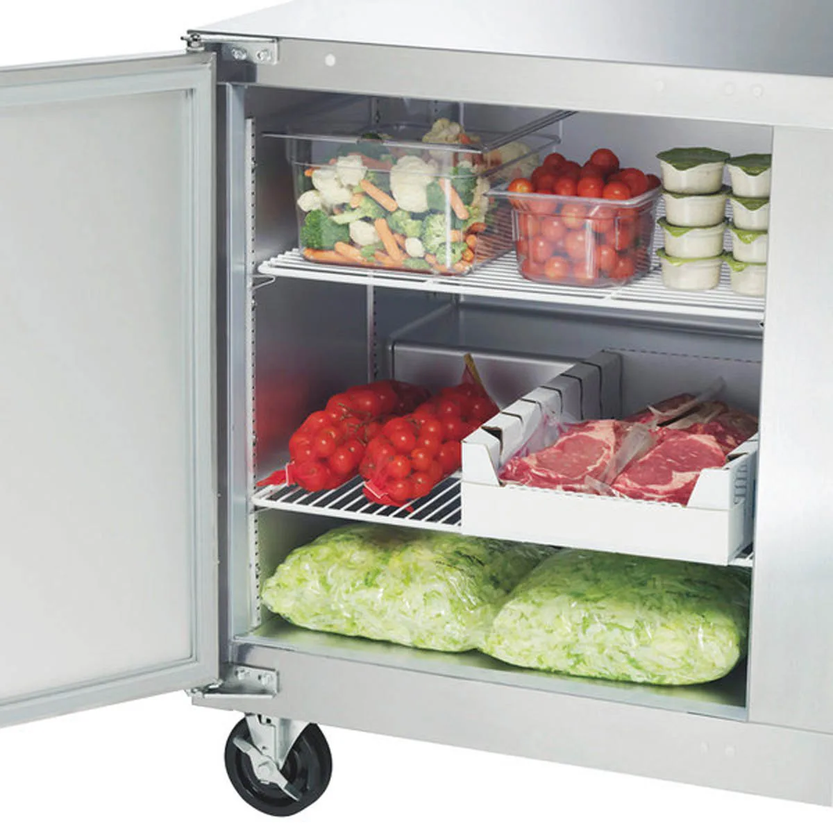 Traulsen UHT72-LL 72" 2-Door Undercounter Refrigerator, Stainless Steel, Front Breathing, 17.5 cu. ft.