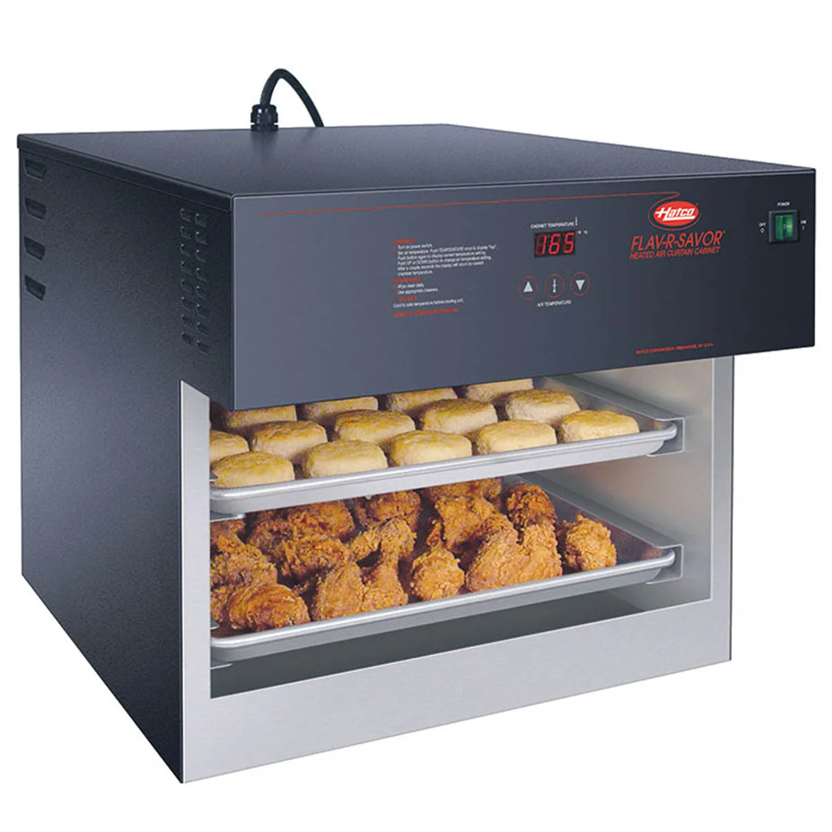 Hatco FSHAC-2 Flav-R-Savor “Countertop” Heated Holding Cabinet, 2-Tier Slides for 1/2-Size Pans