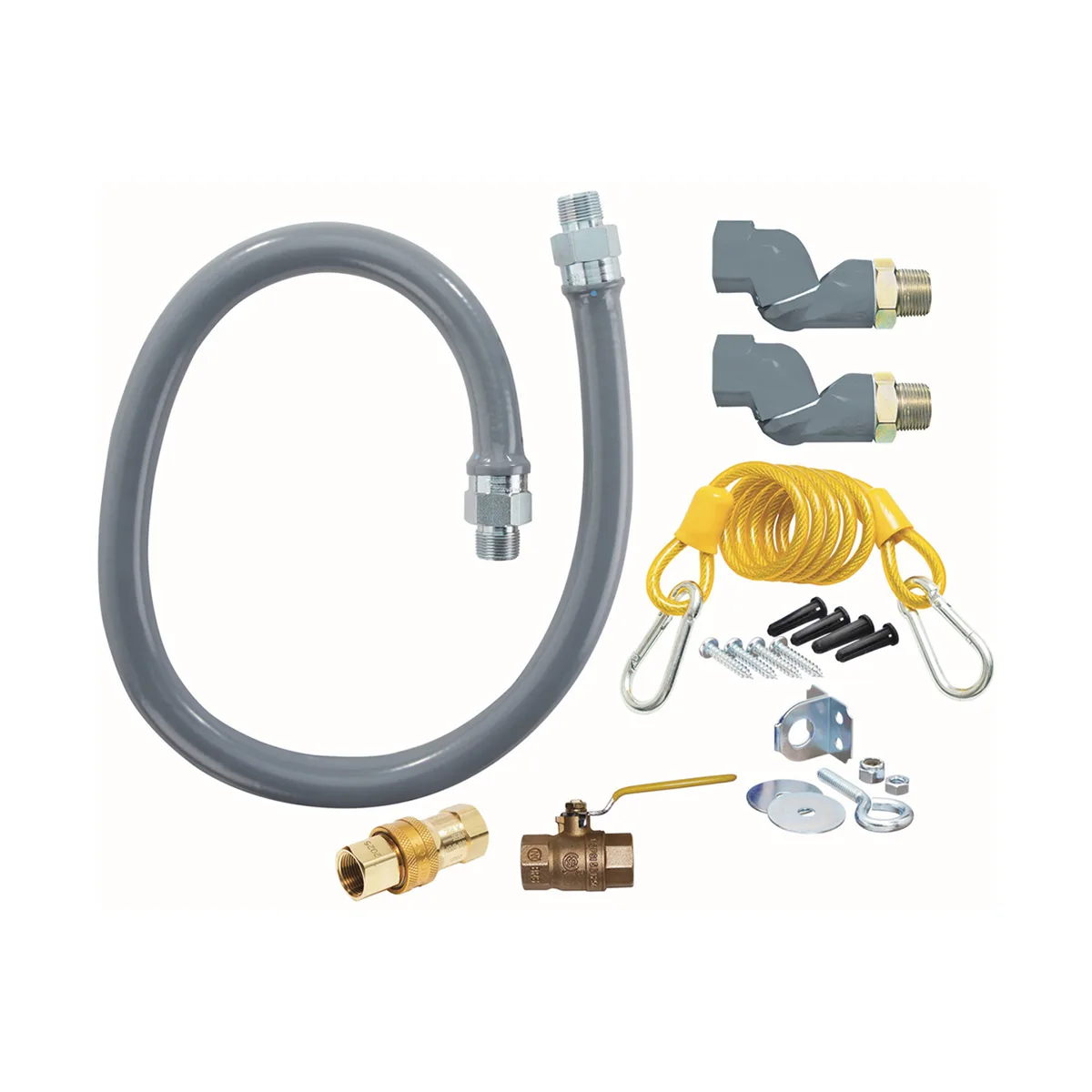 Dormont CANRG502S60 60" ReliaGuard Foodservice Gas Connector Kit w/ SwivelGuard and Quick Disconnect