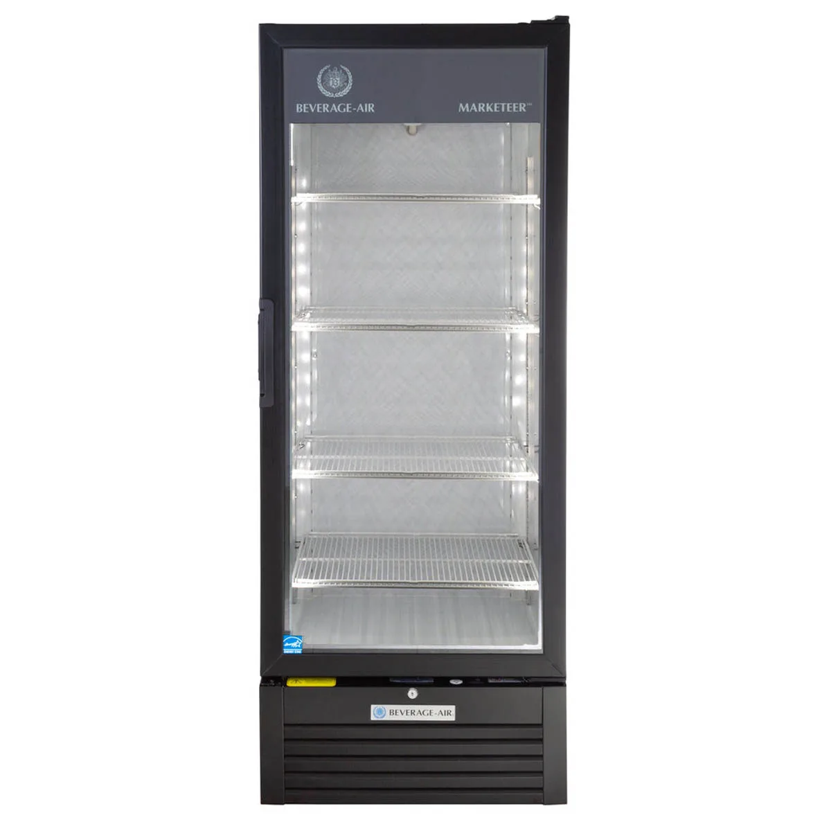 Beverage Air MT12-1B 24" 1-Section Marketeer Glass Door Merchandiser in Black, 11.5 cu. ft.