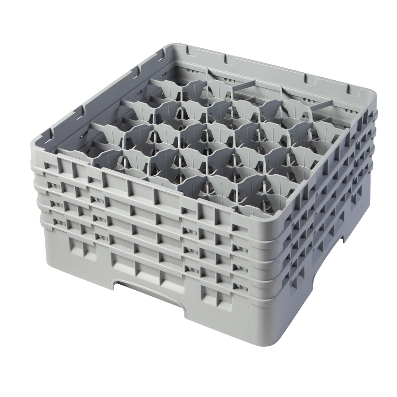 Cambro 20S800151 Camrack Glass Rack, Soft Gray, Full Size, 20 Compartments, 8-1/2" Height, 3-7/8" Diameter