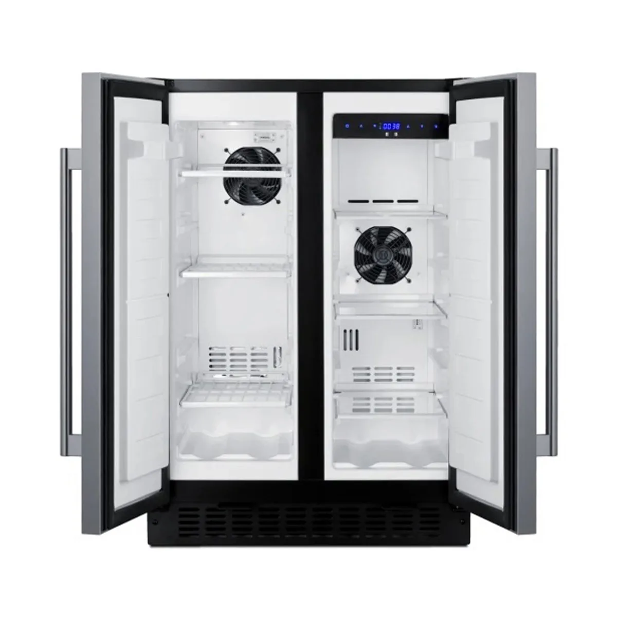 Summit FFRF24SS Reach-In Refrigerator Freezer in Black, w/ Stainless Steel Door, 3.78 cu. ft.