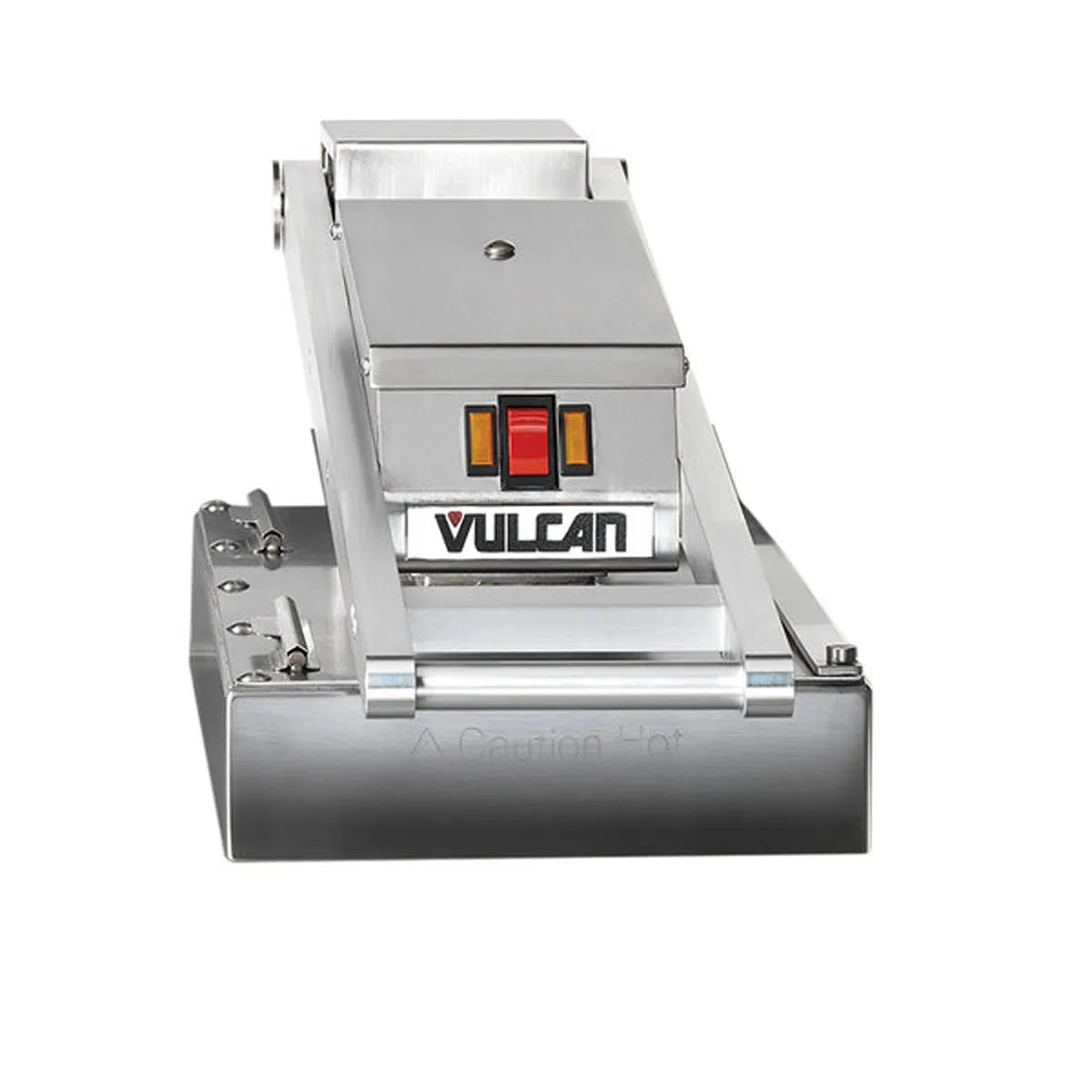 Vulcan VMCS-201 10" Rapid Recovery™ Griddle Clamshell Hood for Vulcan and Wolf Griddles, Grooved Steel Plate, 208v