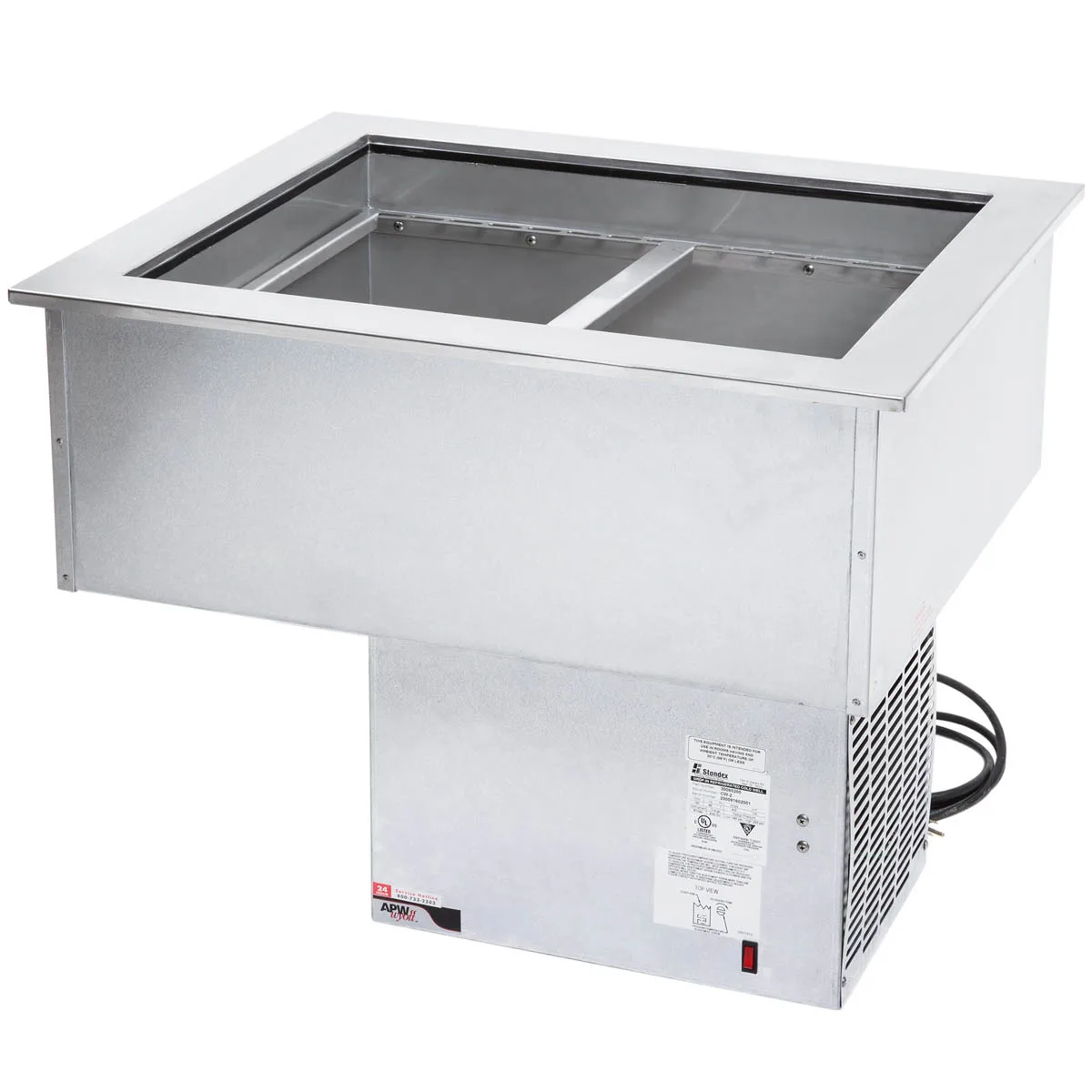 APW Wyott CW-2 Drop-in Refrigerated Cold Food Well, 2 Pan