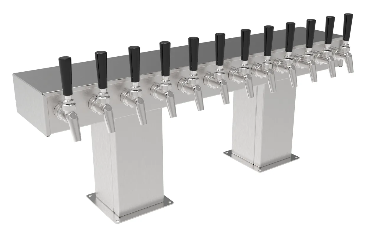 Perlick 3780-8B Bridge Tee Tower – Air‑Cooled Stainless Steel, 8 Faucets, 7‑12 Taps, Draft Beer