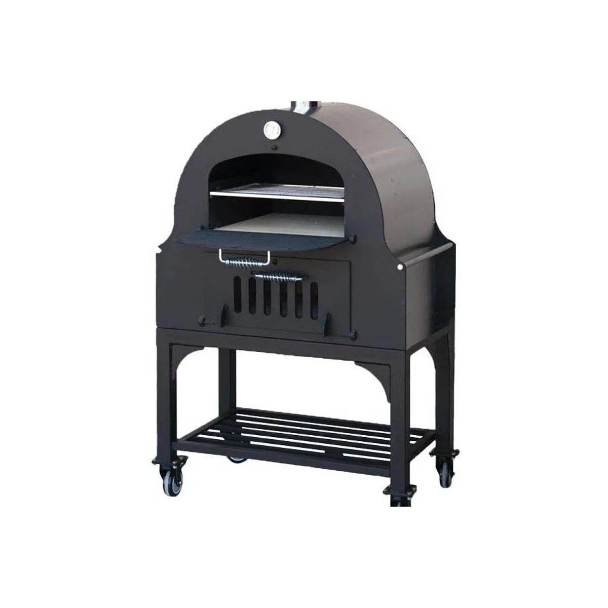 Omcan USA 31312 Wood / Coal / Gas Fired Outdoor Oven w/ Steel Interior, Ceramic Stone Deck