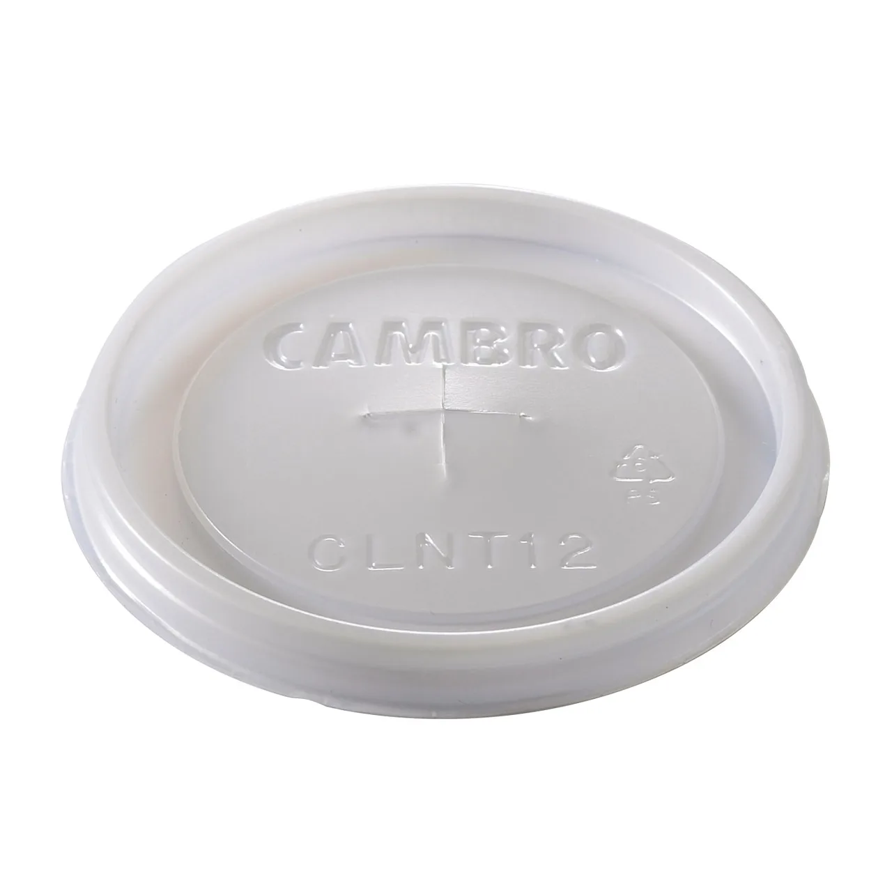Cambro CLNT12190 Disposable CamLid® Lids, Clear, Fits NT12, LDT12 & HT120CW Tumbler - 1000/Case