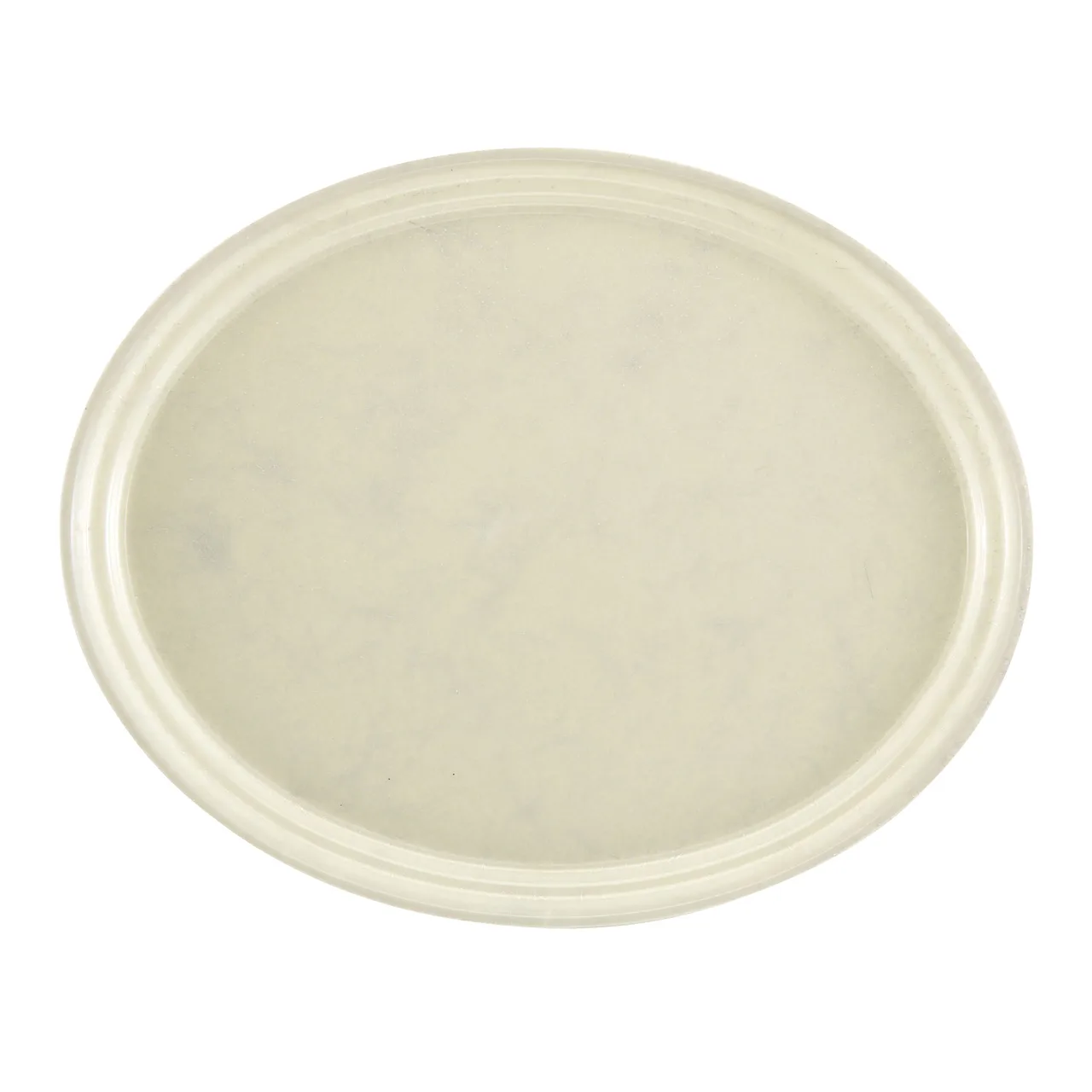 Cambro 2700531 Oval Tray, 22" x 26-7/8" Fiberglass, Galaxy Parchment Silver, NSF, Dishwasher Safe