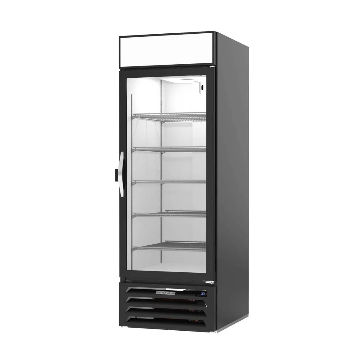Beverage Air MMR23HC-1-B-IQ 28" One Glass Door Merchandiser Refrigerator in Black, 23 cu. ft.