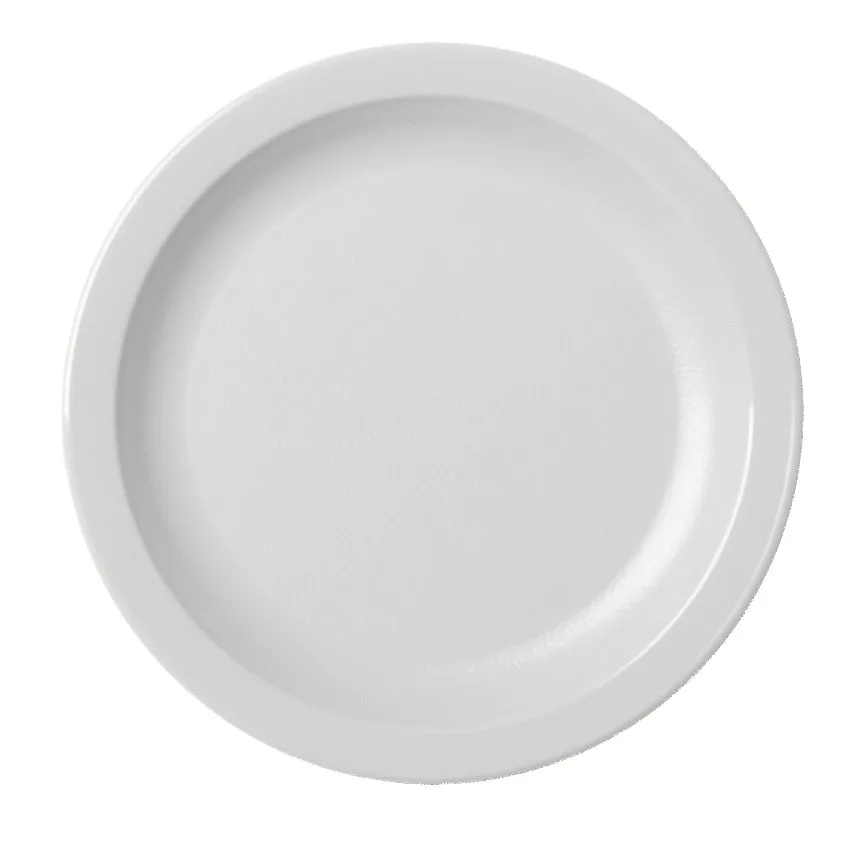 Cambro 55CWNR148 – 5-1/2" White Polycarbonate Plate, Narrow Rim, Finish, Scratch‑Resist, NSF