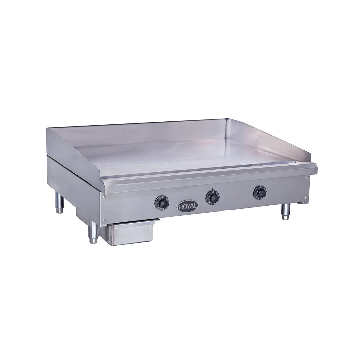 Royal Range of California RTGE-12 12" Countertop Electric Griddle with 12" x 21" Surface, Thermostatic Controls, 208/240v