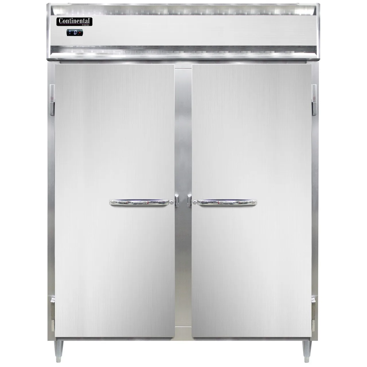 Continental Refrigerator D2FENSS 57" 2-Solid Door Reach-In Freezer, Top Mounted, 52 cu. ft., Stainless Steel