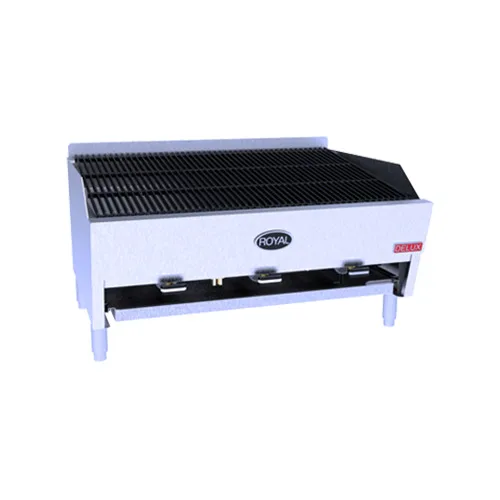 Royal Range of California 3223 32" Countertop Gas Lava Rock Charbroiler w/ (3) Burners, 90.000 BTU