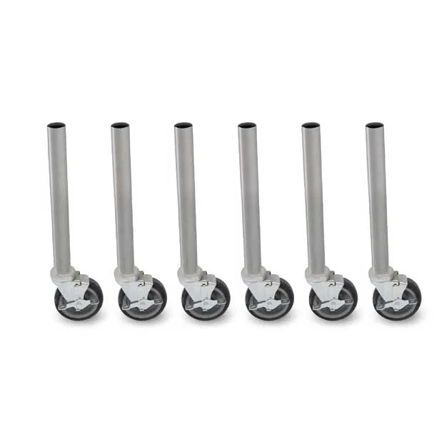 John Boos SLEG-34.75C-6 Legs with Casters, 5" Heavy Duty, Locking