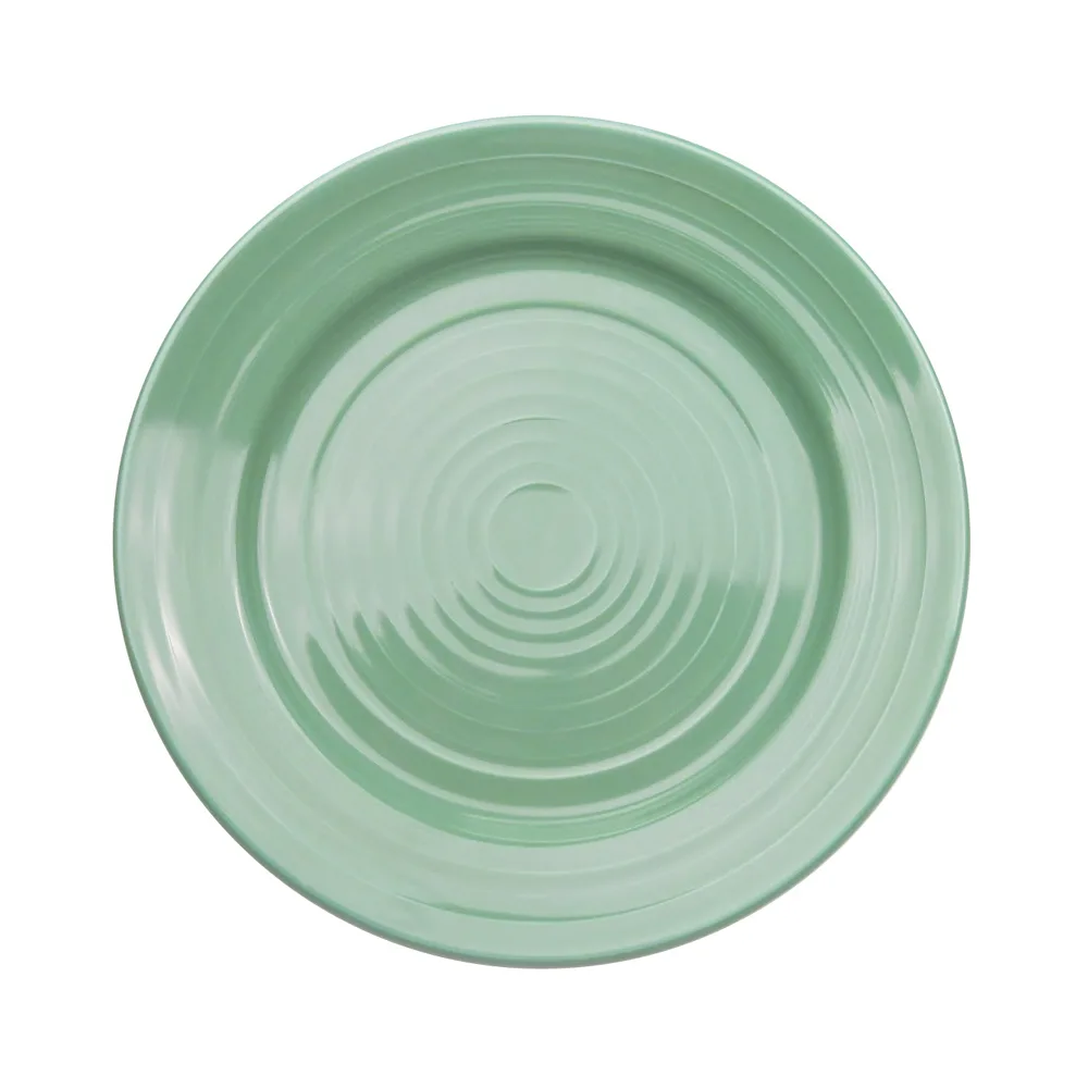 CACChina TG-6-G Tango Plate – 6-1/2" Dia. x 7/8" H, Green Porcelain, Embossed Rim – 1 Dozen
