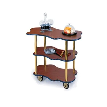 Lakeside 36400 Serving Cart with Organic Shaped Top and (3) Shelves, Laminate Finish