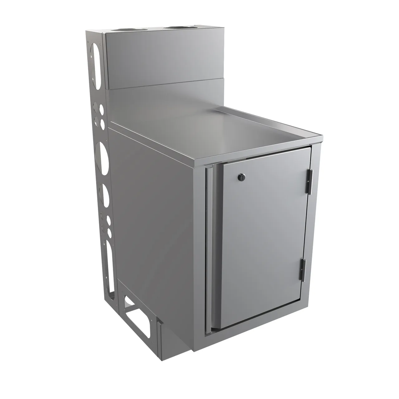 BK Resources UBC-DW-21-F18HL Top Shelf Underbar Cabinet, Flat Top, Die Wall