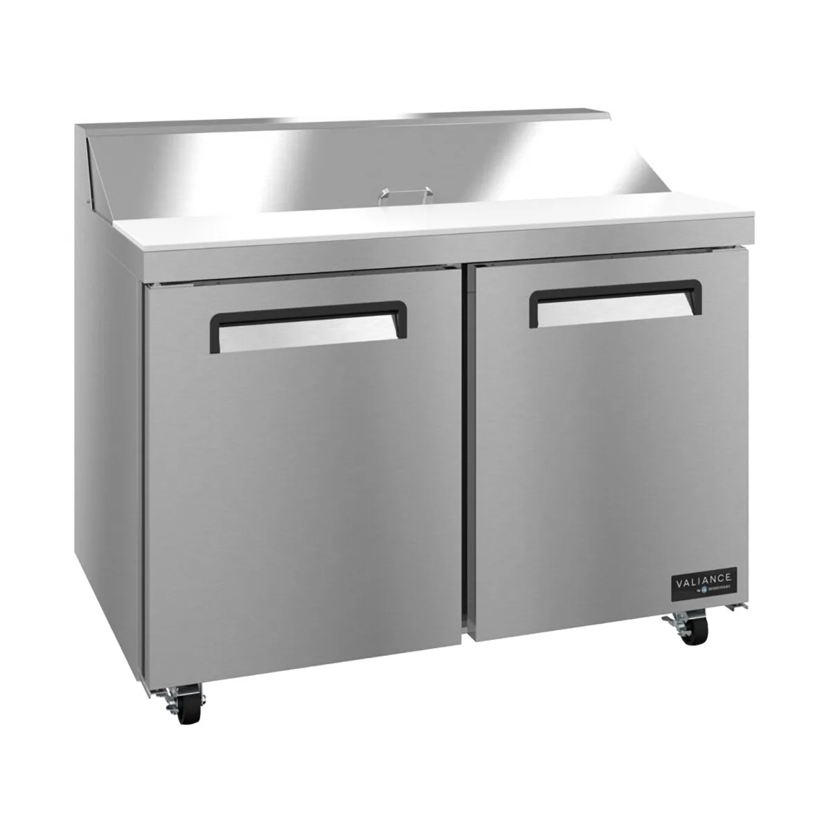 Hoshizaki VSR48A-12 48" 2-Door Sandwich and Salad Prep Table, 12 Pans, Stainless Steel