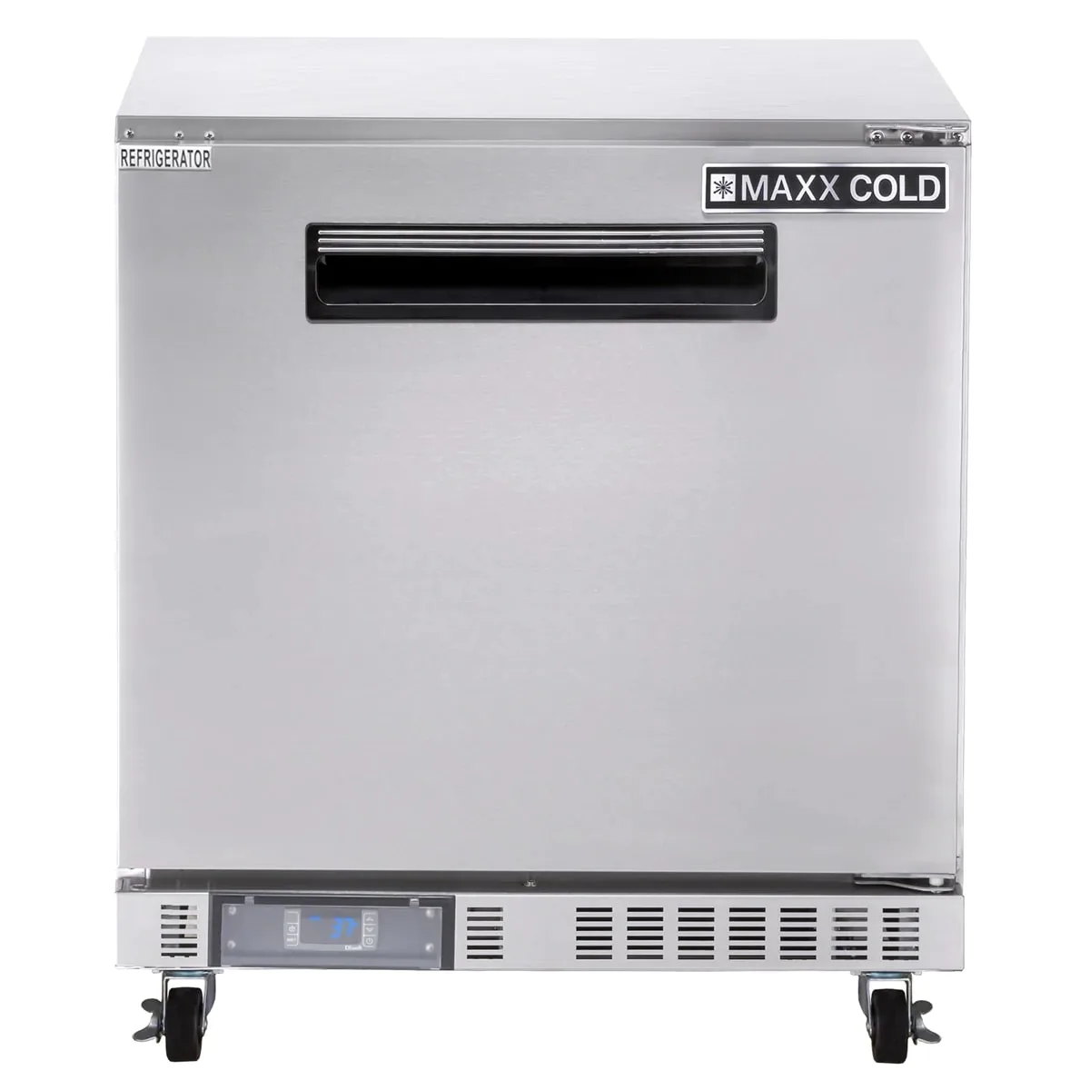 Maxx Cold MXCR27U-FBHC 27.5" 1-Door Front-Breathing Undercounter Fridge, Stainless Steel, 6.5 cu. ft.