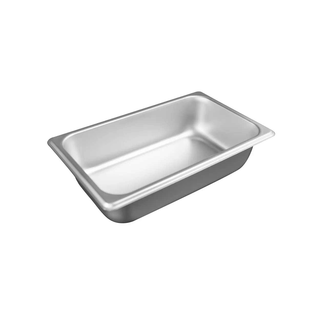 CAC China STPQ-S25-2 Steel Steam Table Pan, 1/4 Size, 2-1/2" Deep, 25 Gauge, Dishwasher Safe