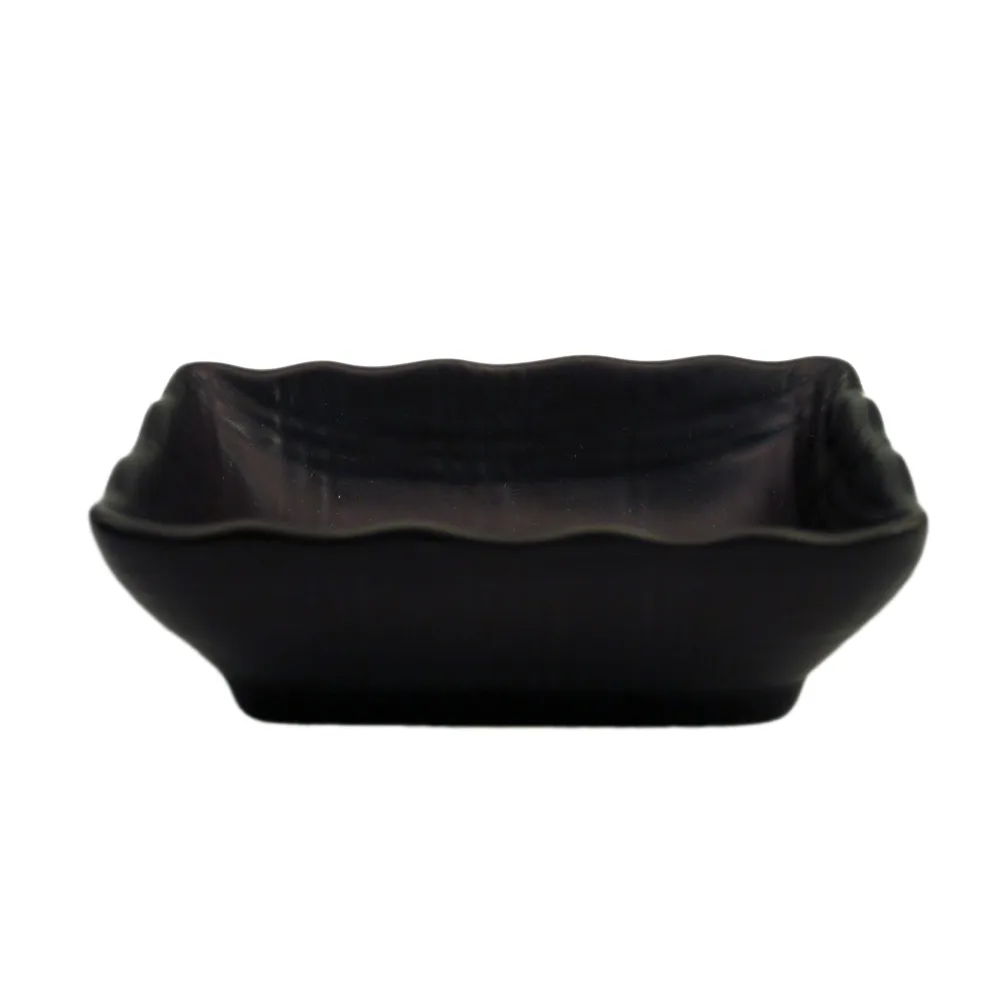 CAC China 666-32-BLK - Sauce Dish, 3.25" x 2.5" x 1", Ceramic Black, Dishwasher Safe - 1 Dozen
