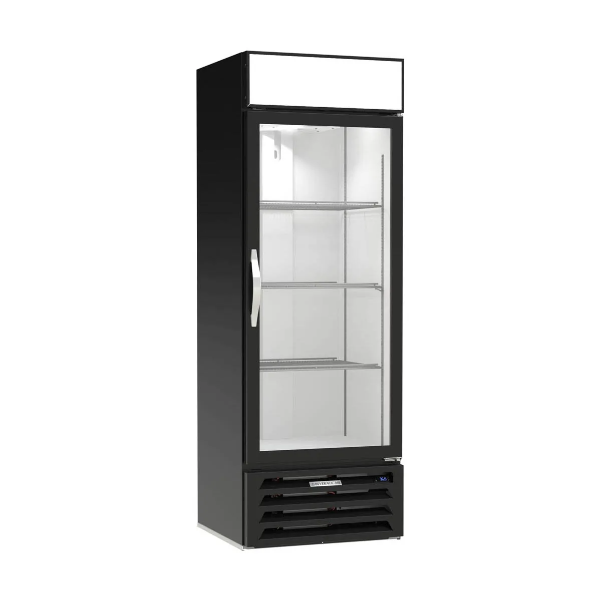Beverage Air MMR19HC-1-B 27" One Glass Door Merchandiser Refrigerator in Black, 17.87 cu. ft