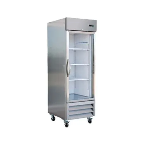 IKON IB27RG 27" 1-Section Reach-In Refrigerator w/ Glass Door, Bottom Mounted, Stainless Steel, 19 cu. ft.