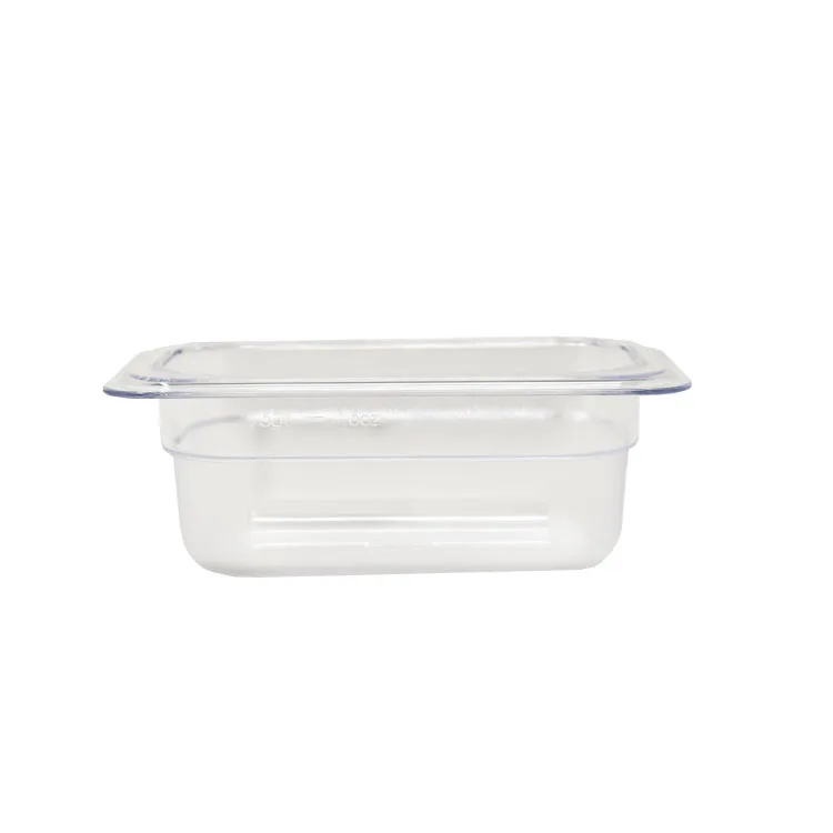 Omcan USA 80043 Food Pan – 1/9 Size, 6-15/96" x 4-1/4" x 2-1/2" Clear Polycarbonate, NSF