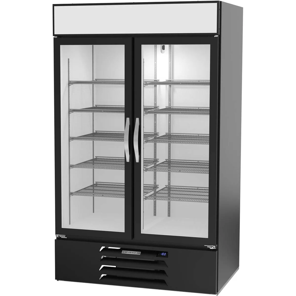 Beverage-Air MMF44HC-1-B-IQ 47" 2 Glass Door Merchandiser Freezer in Black, 44 cu. ft.