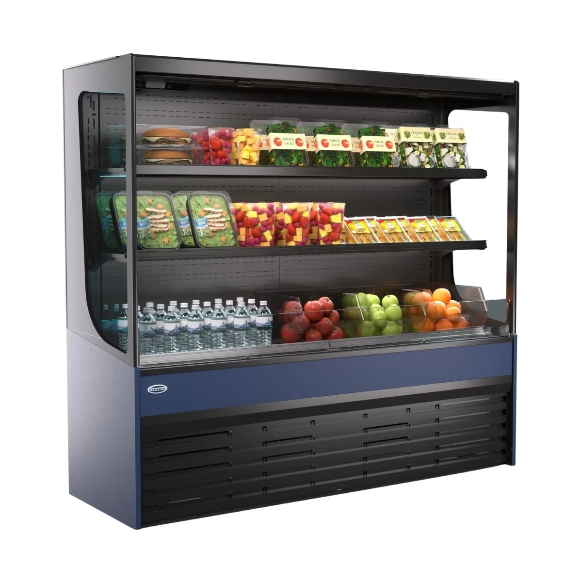 Federal Industries VRSL7260S 71" Refrigerated Slim-Line Self-Serve High Profile Display Case