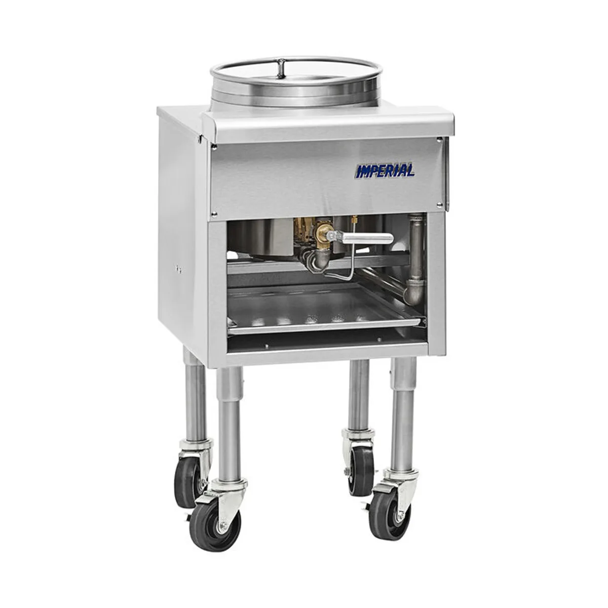 Imperial ISP-J-W-16 Gas Wok Range w/ (1) Jet Burner (Bowl), Mandarin Style, 16" Wok Ring, Knee "L" Lever, 125.000 BTU