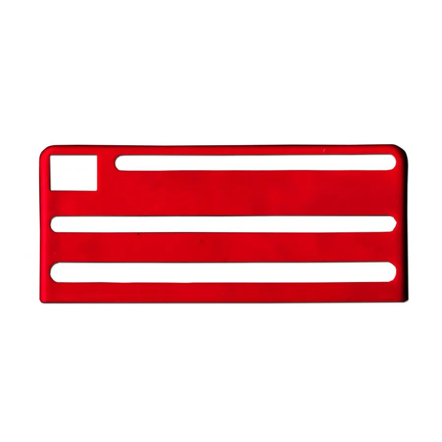 Omcan USA 12919 Kitchen Knife Rack Holder with Red Insert, Stainless Steel Base, Space‑Saving Design