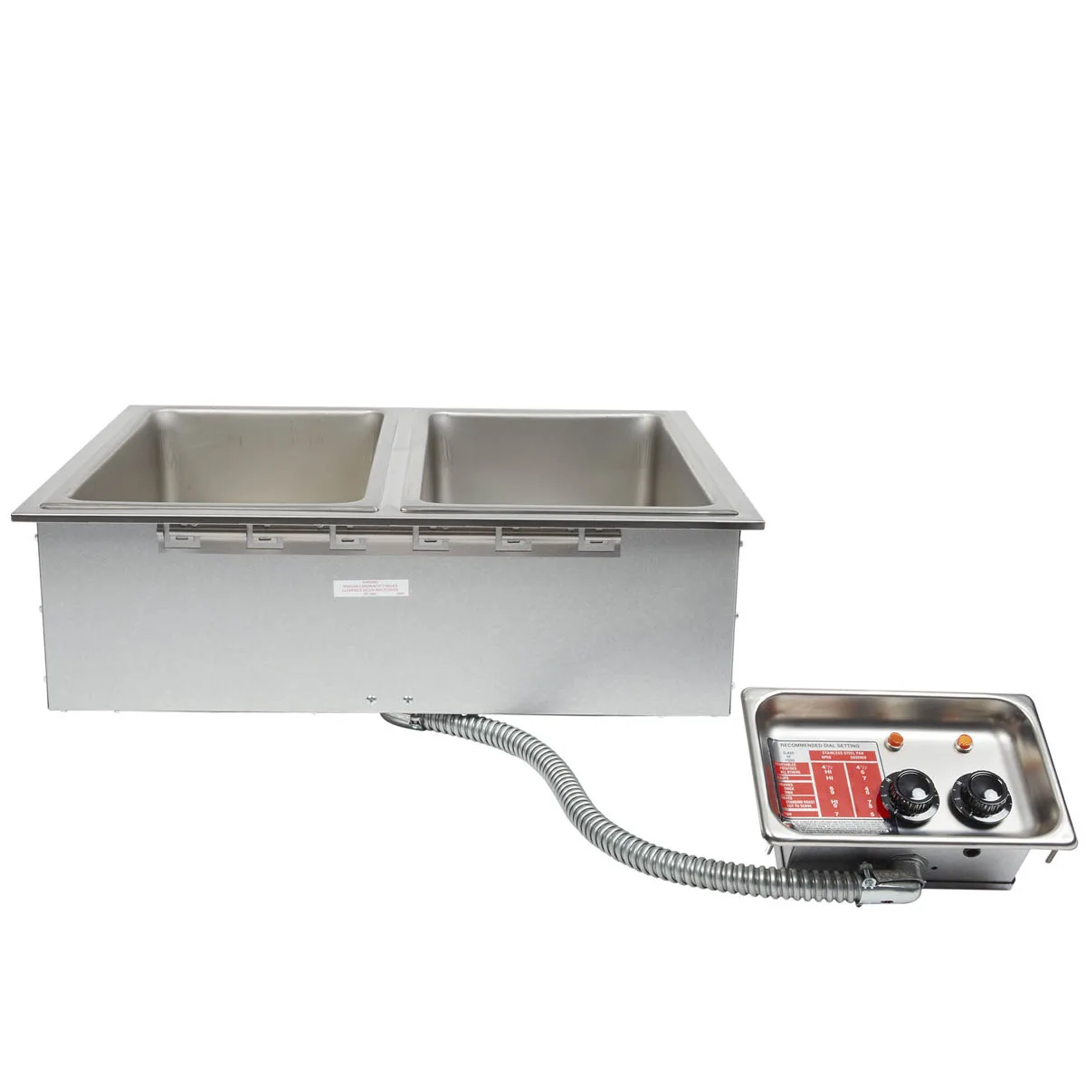 APW Wyott HFW-2DS 15" Electric Drop-In Hot Food Well Unit, Two 12" x 20" Wells, Insulated