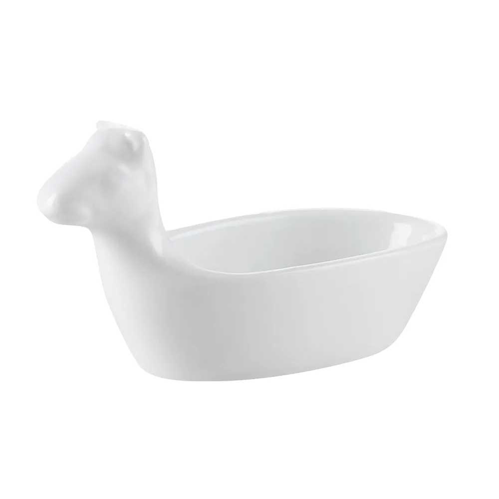 CAC China ANM-12 Dish Set, 7 Porcelain Bowls 3.5 oz 5" L x 2.25" W x 2.75" H Dishwasher Safe - 7/Set