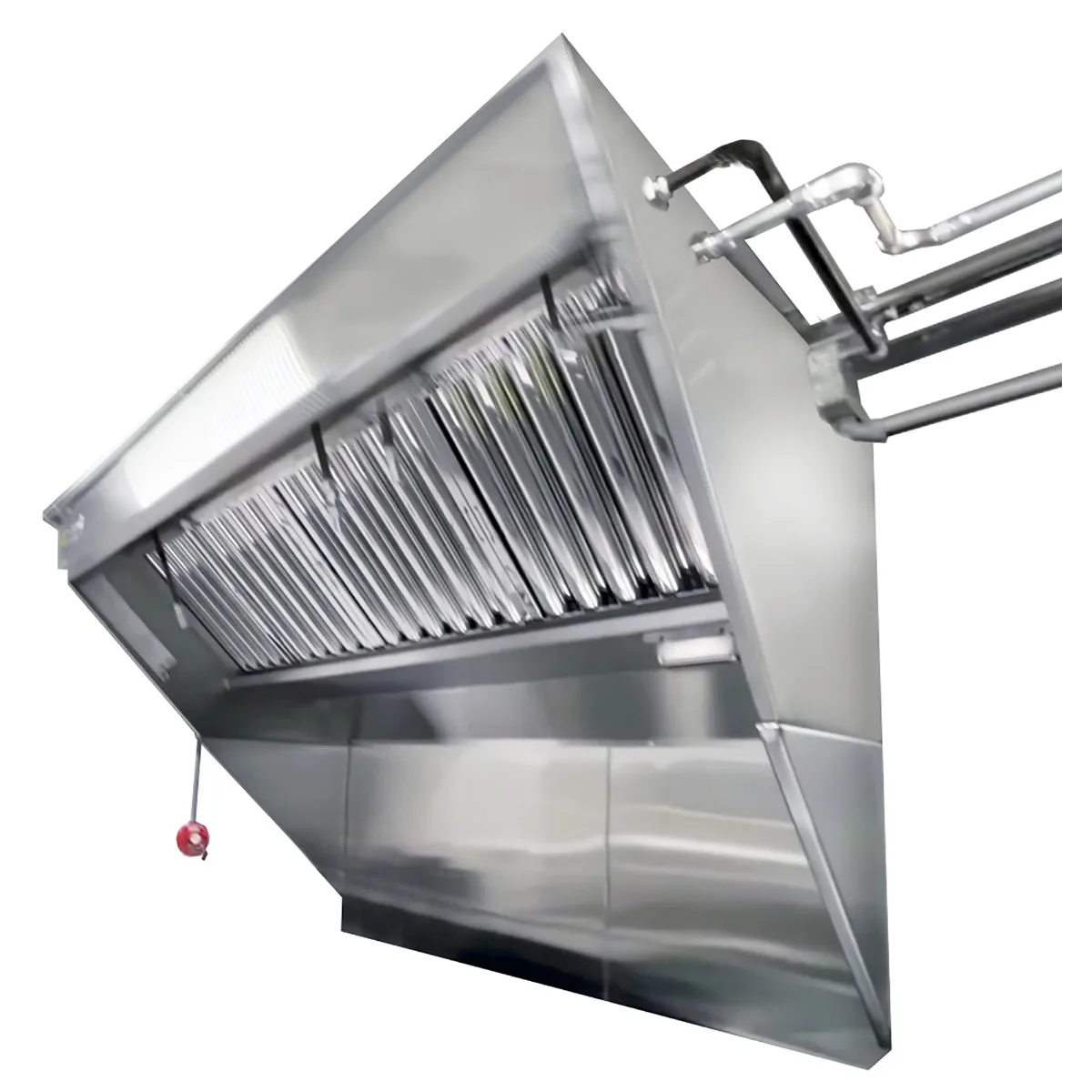Naks Stainless Steel Integrated Exhaust Hood and Fan System - Low Box Concession w/single Exhaust Louver 6' X 40" - Patent Pending