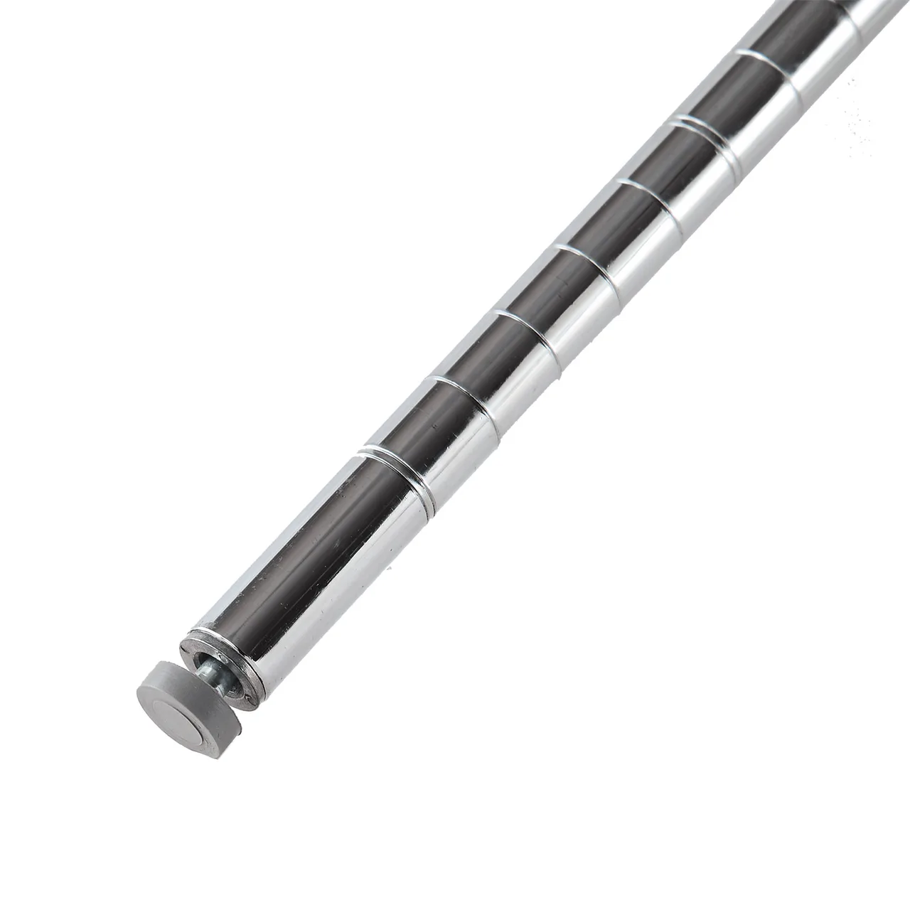 CAC China ACCP-86 86-Inch Chrome-Plated Metal Wire Shelving Post with Non-Skid Adjustable Foot