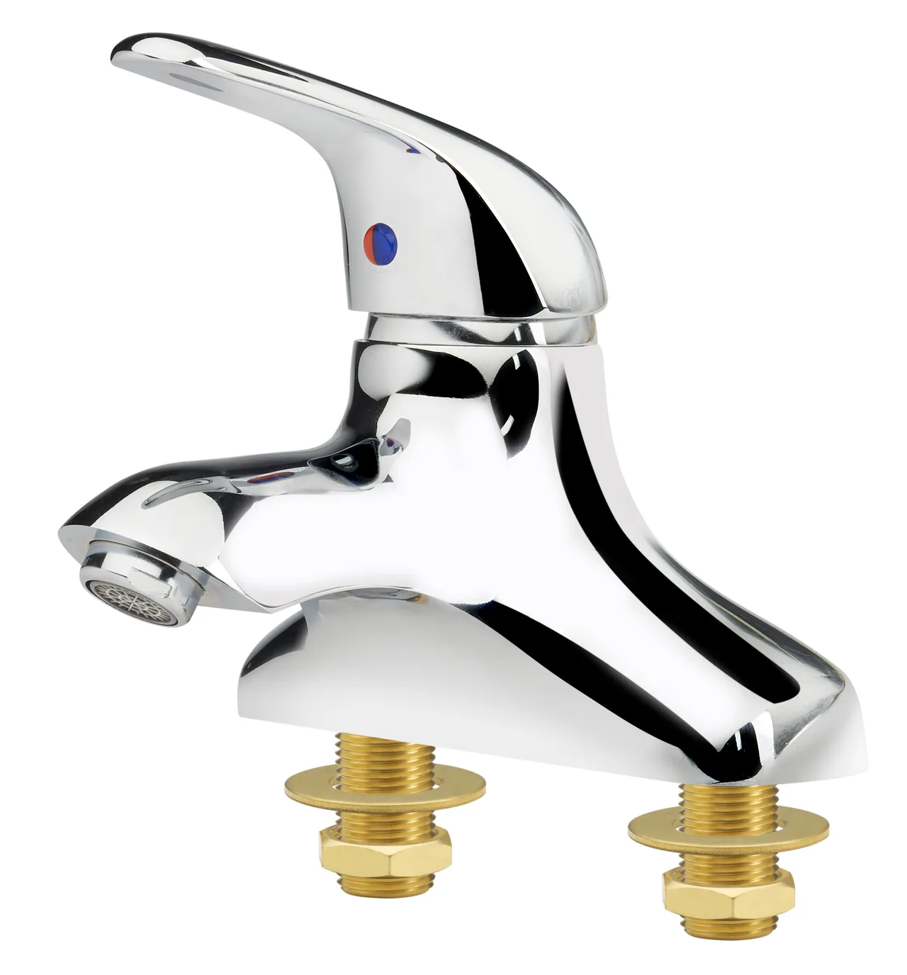Krowne 14-520L Single Lever Deck Mount Lavatory Faucet w/ 4" Centers, Fixed Spout