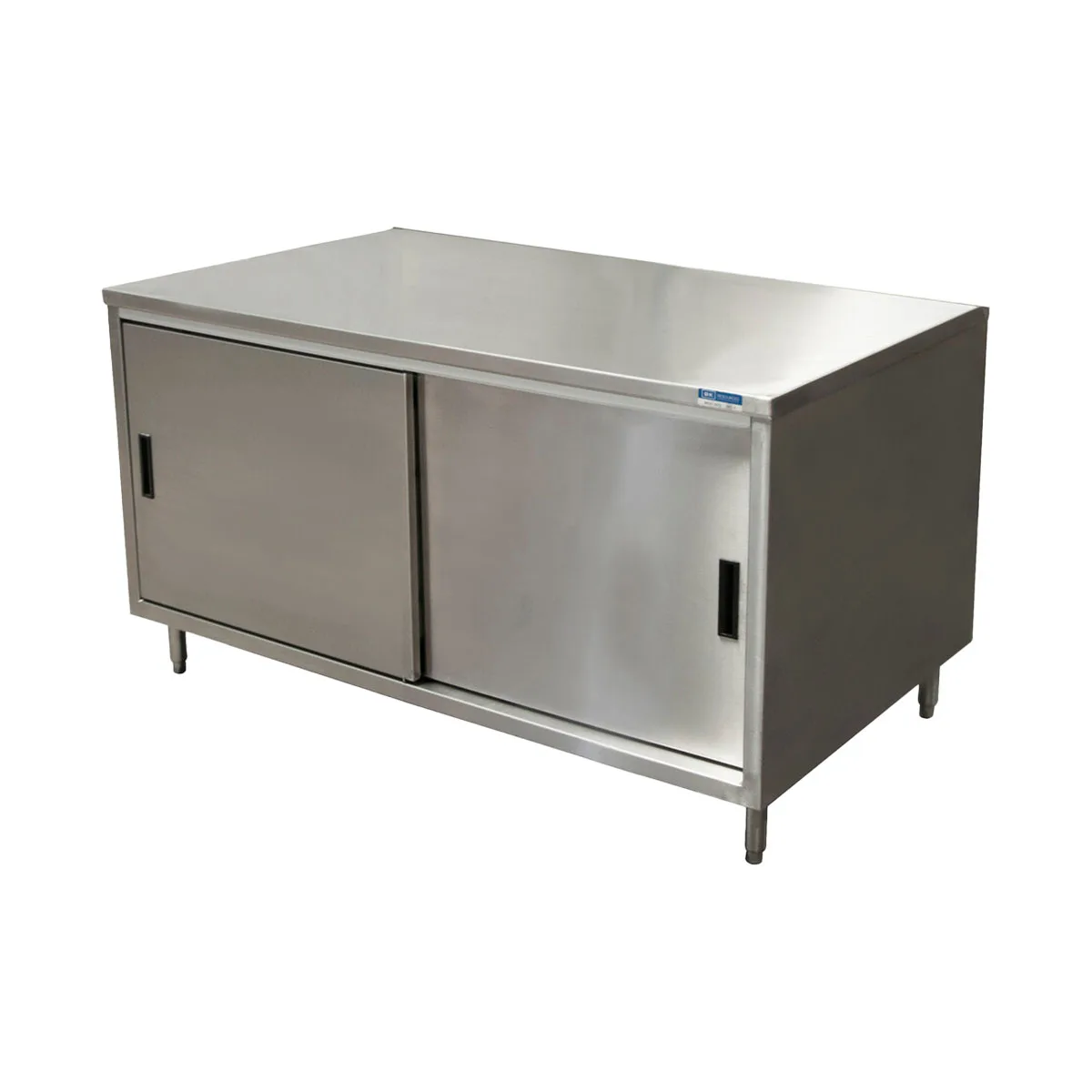 BK Resources CST-3660S2 Cabinet Base with Sliding Doors Chef Table, 60"W x 36"D / Dual Access