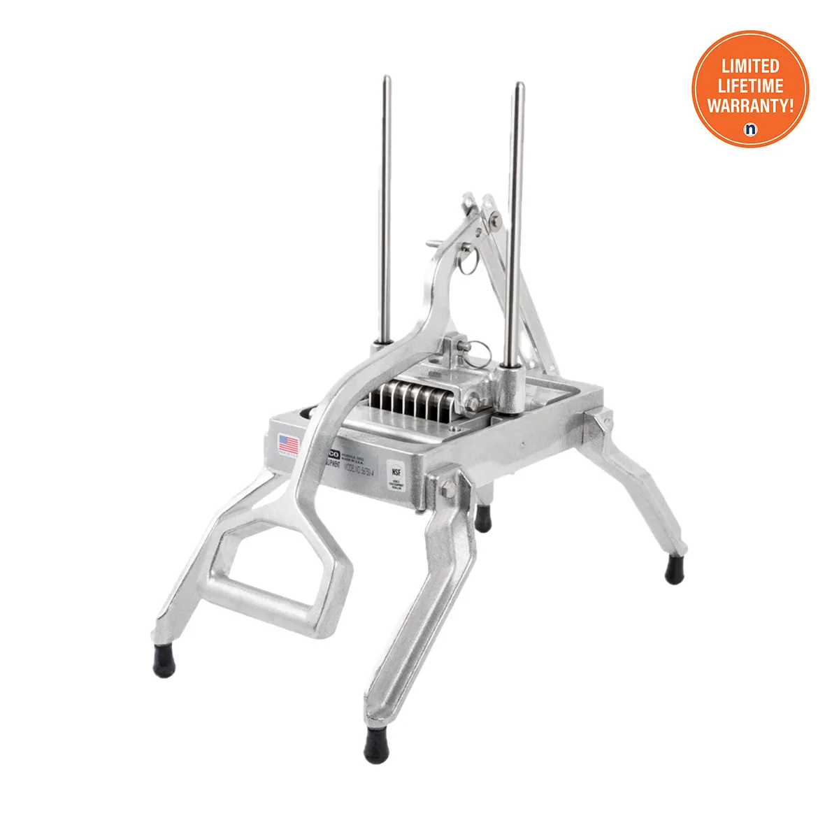 Nemco 56750-4 Easy Onion Slicer II™ – 1/2\" Slice, 4\" Onion Capacity, Countertop, Cast Aluminum & Stainless Steel