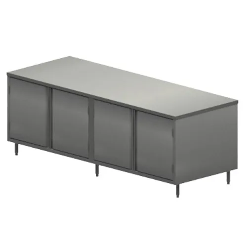 BK Resources CST-3096H 96" Cabinet Base Hinged Doors Work Table with 4 Doors