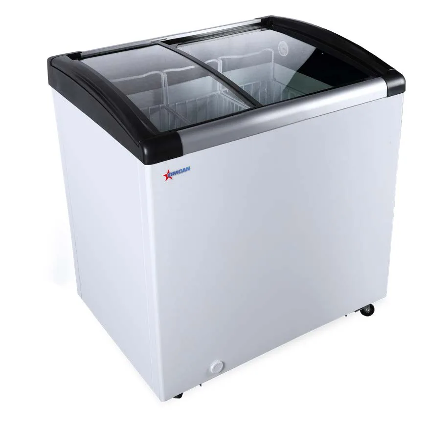 Omcan USA 47751 31" Curved Lid Ice Cream Display Freezer, 4.1 cu. ft.