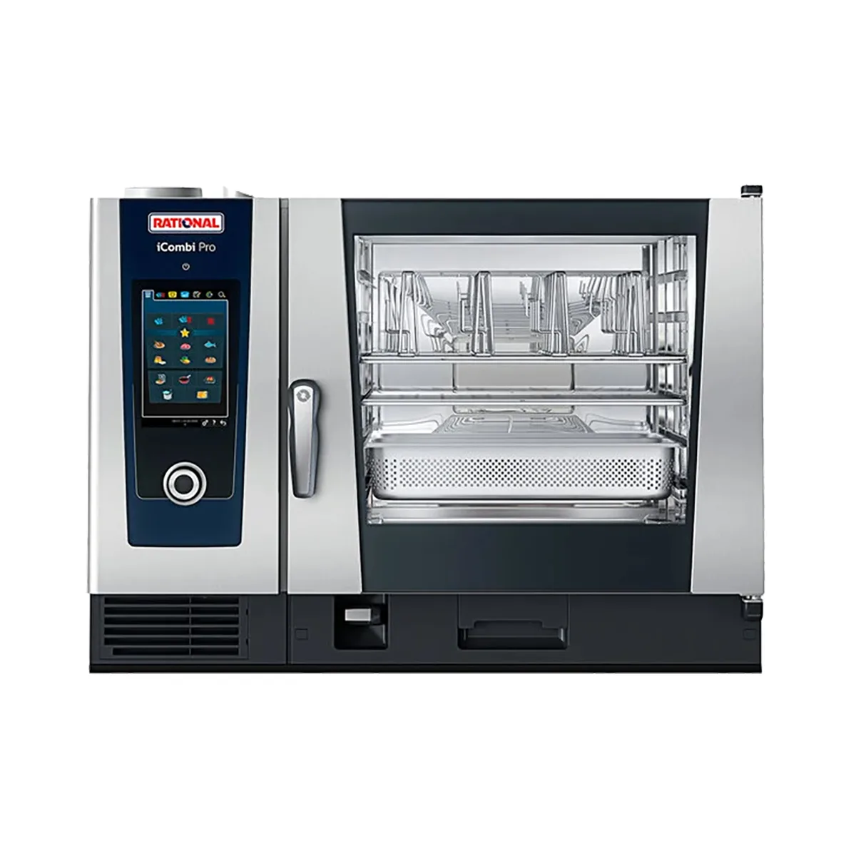 RATIONAL ICP 6-FULL E 208/240V 3 PH Full Size 6 Pan Electric Combi Oven w/ Touchscreen, Steam Generator