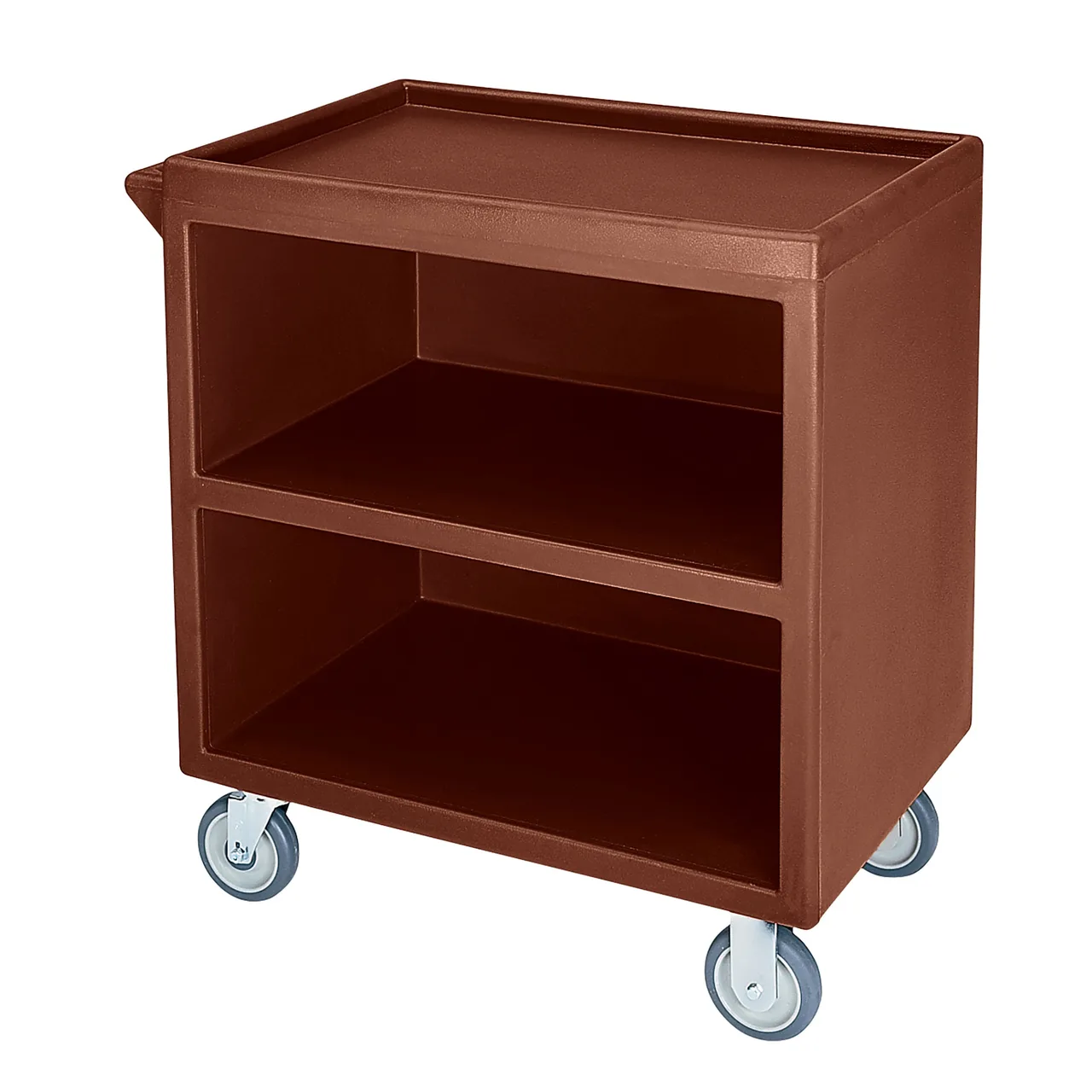 Cambro SC330S131 NSF Dark Brown Polyethylene 3-Shelf Service Cart - 33.13" x 20" x 34.63"