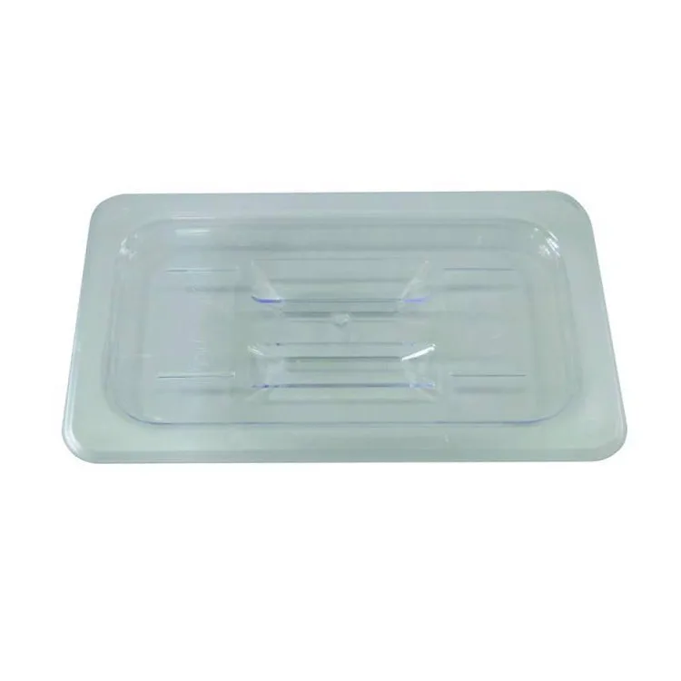Omcan USA 80049 Full‑Size Clear Polycarbonate Pan Cover, Flat Lid, 20‑3/4" x 12‑4/5", NSF